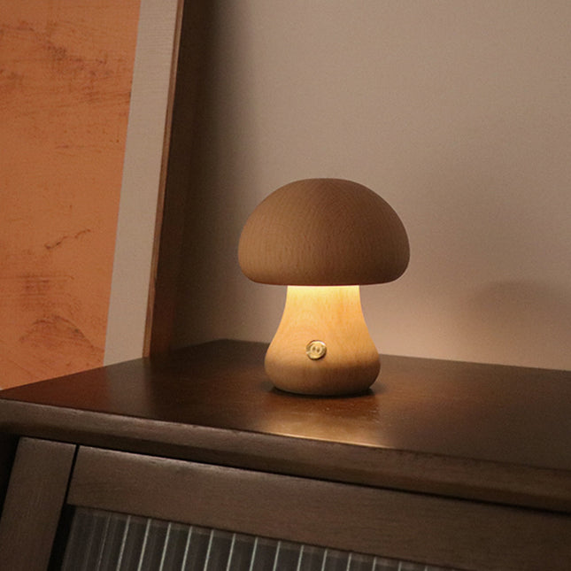 Decoratief LED nachtlampje paddenstoel bruin