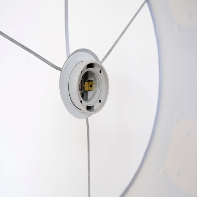 Witte tafellamp met blauwe walvis print