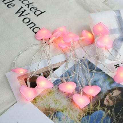 Lichtsnoer met roze hartjes kinderkamer