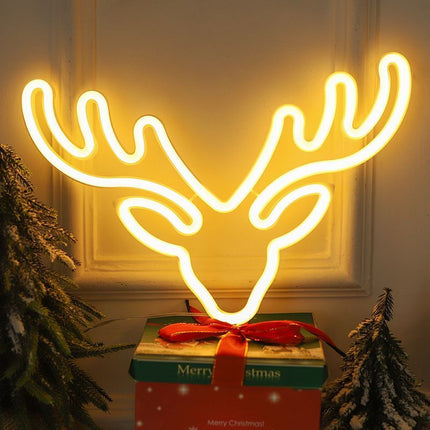 LED neon rendier kerstdecoratie multicolour