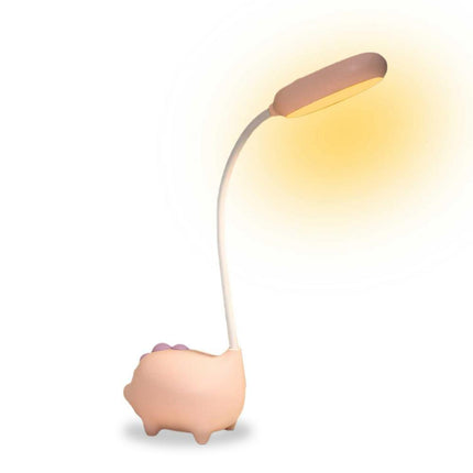 Roze LED bureaulamp varkentje voor kinderen