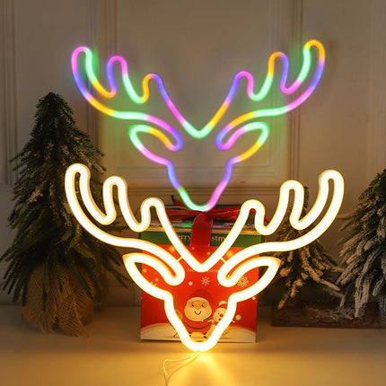 LED neon rendier kerstdecoratie multicolour