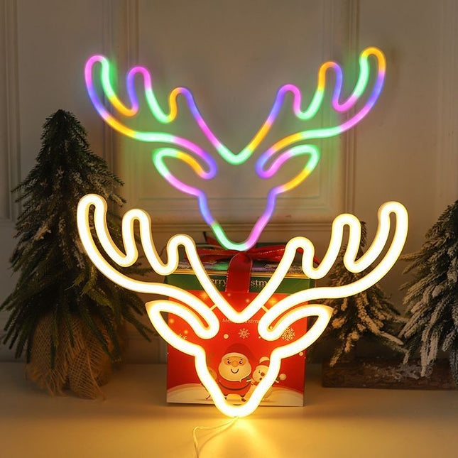 LED neon rendier kerstdecoratie multicolour