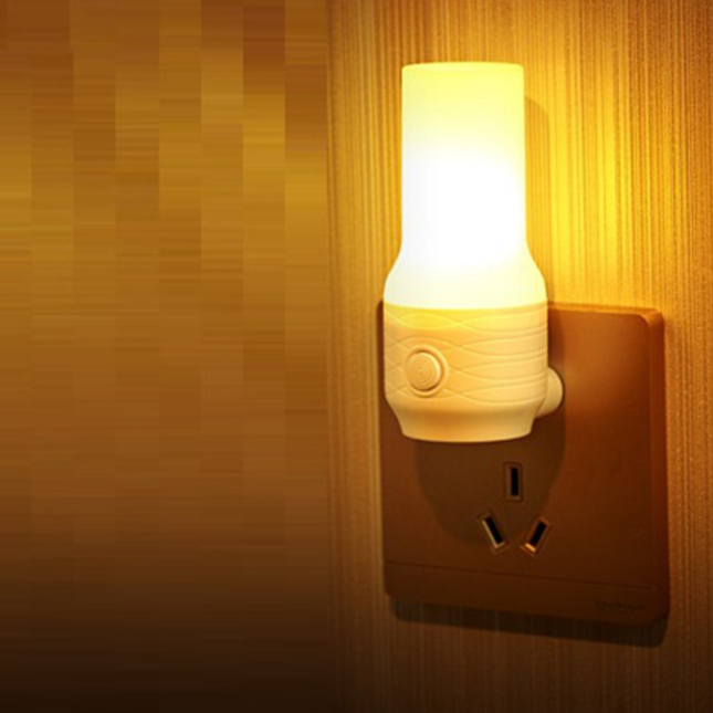 Modern roze LED nachtlamp voor stopcontact