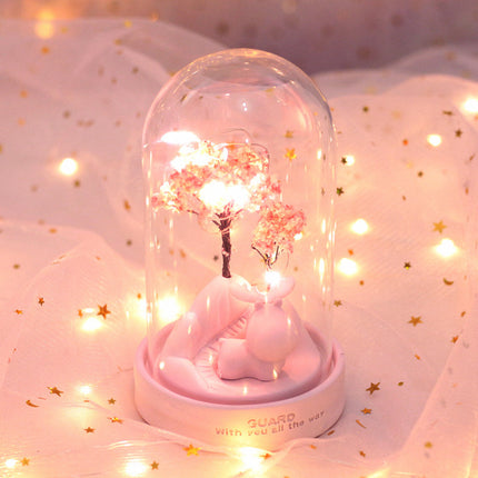 Decoratief nachtlampje met roze boom