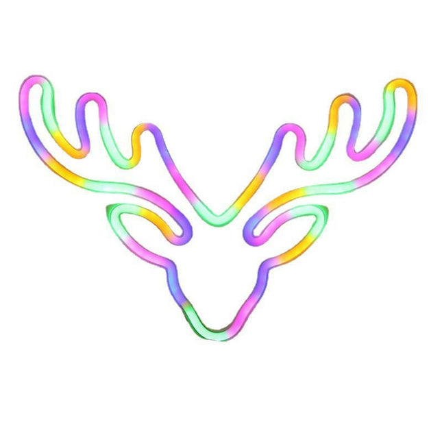 LED neon rendier kerstdecoratie multicolour