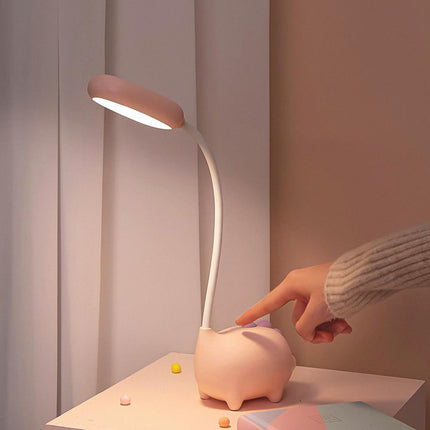 Roze LED bureaulamp varkentje voor kinderen