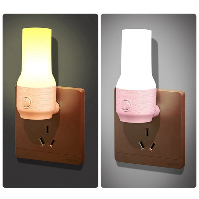 Modern roze LED nachtlamp voor stopcontact