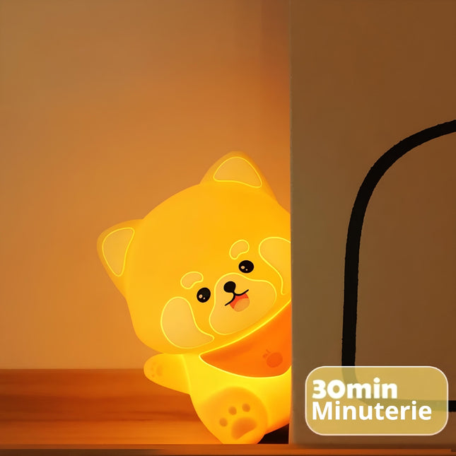 Kawaii siliconen hond nachtlampje voor kinderen