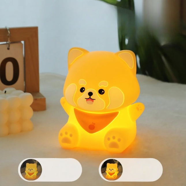 Kawaii siliconen hond nachtlampje voor kinderen
