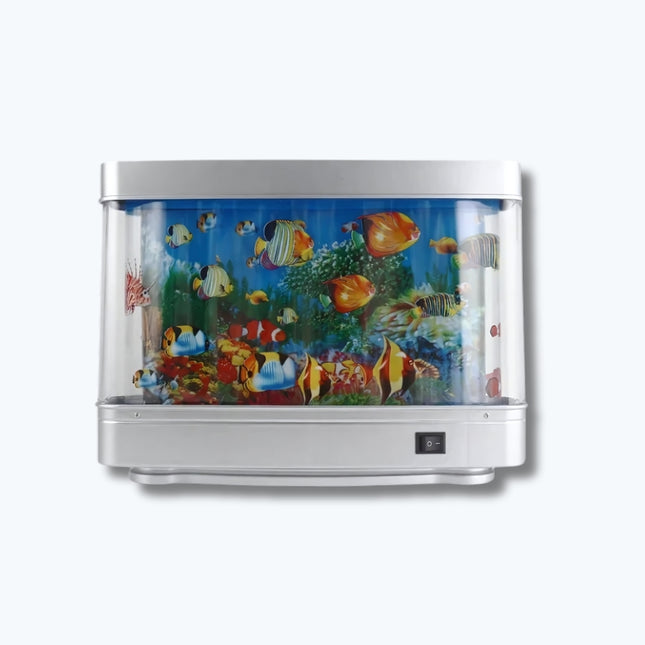 Aquarium nachtlamp met bewegende tropische vissen