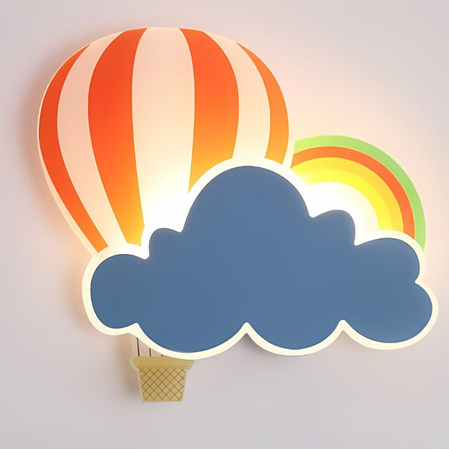 Wandlamp kinderkamer wolk en luchtballon