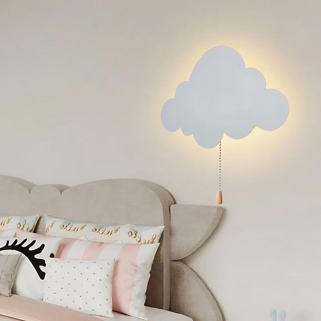 Metalen wandlamp maan en wolk