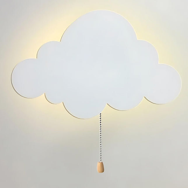 Metalen wandlamp maan en wolk