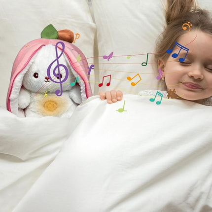 Konijn knuffel in wortel met licht