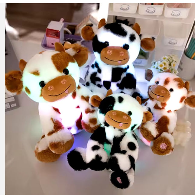 Lichtgevende pluche koe knuffel kinderkamer