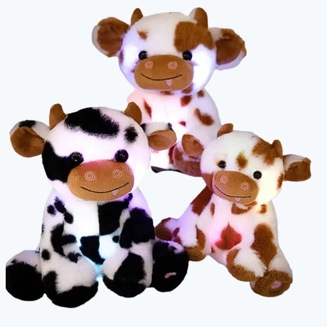 Lichtgevende pluche koe knuffel kinderkamer
