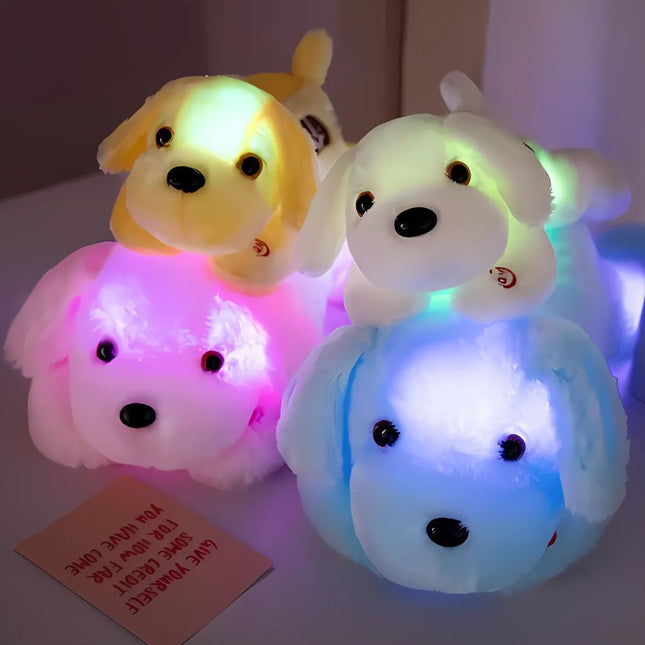 Lichtgevende pluche hond knuffel kinderkamer