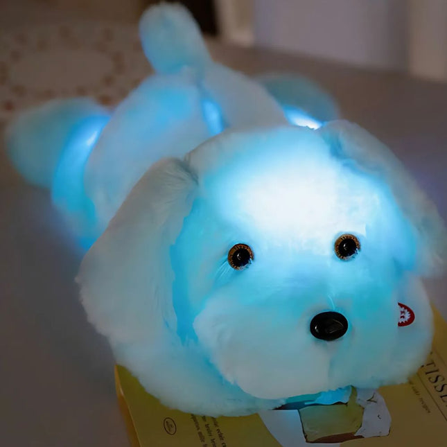 Lichtgevende pluche hond knuffel kinderkamer