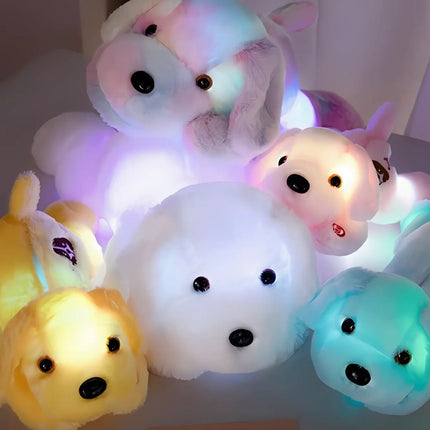 Lichtgevende pluche hond knuffel kinderkamer