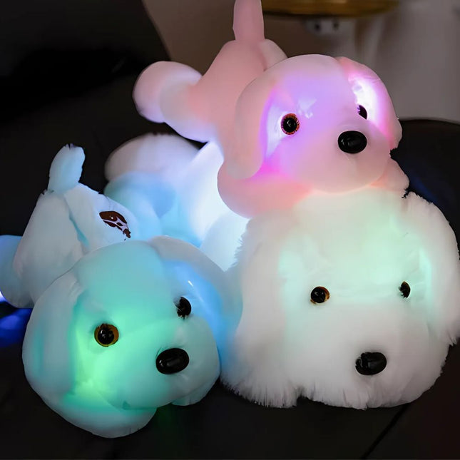 Lichtgevende pluche hond knuffel kinderkamer
