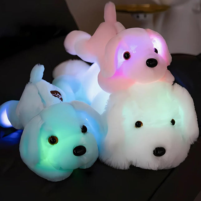 Lichtgevende pluche hond knuffel kinderkamer