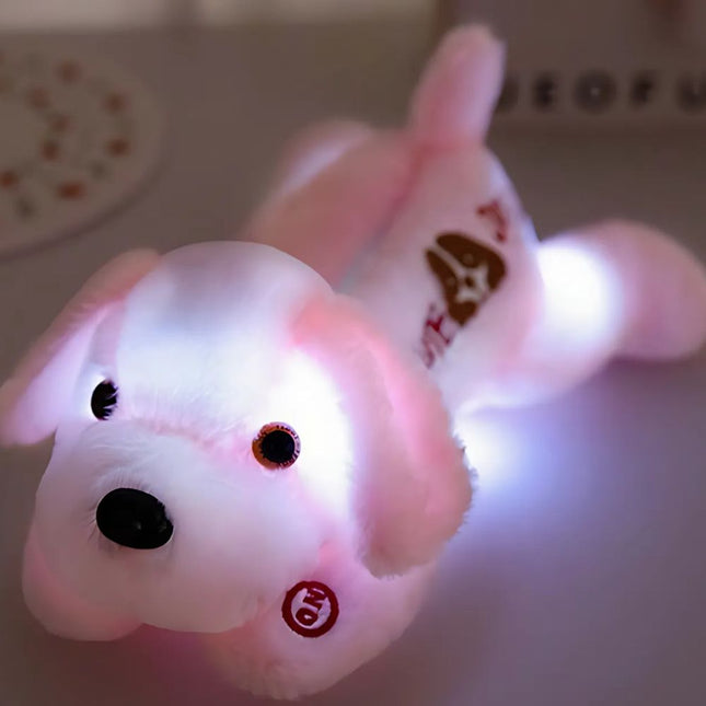 Lichtgevende pluche hond knuffel kinderkamer
