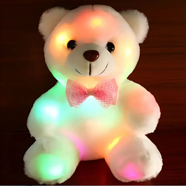 Roze lichtgevende teddybeer knuffel