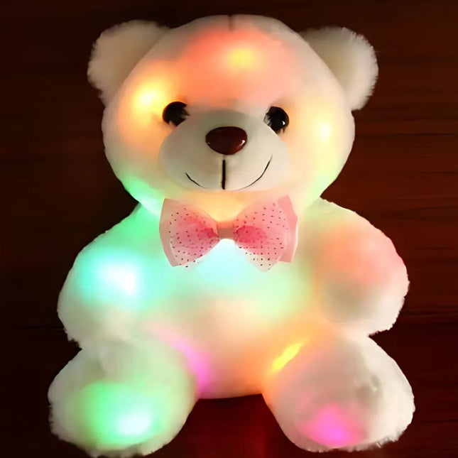 Roze lichtgevende teddybeer knuffel