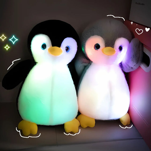 Lichtgevende pluche pinguïn knuffel