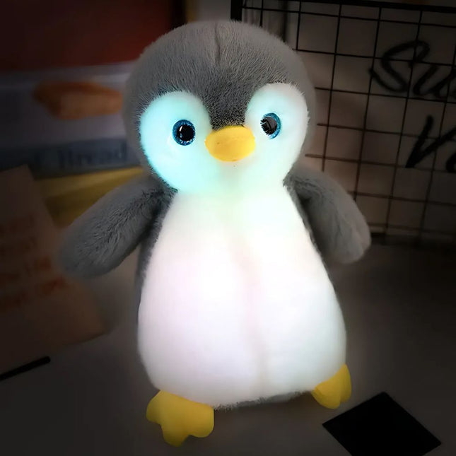 Lichtgevende pluche pinguïn knuffel