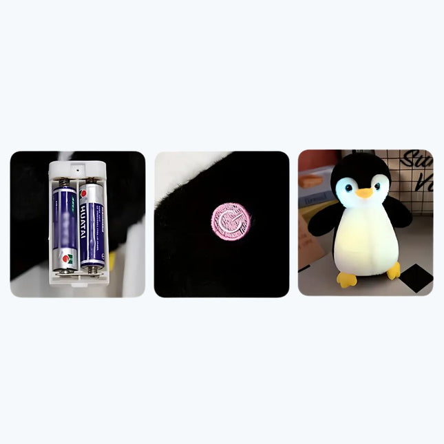 Lichtgevende pluche pinguïn knuffel