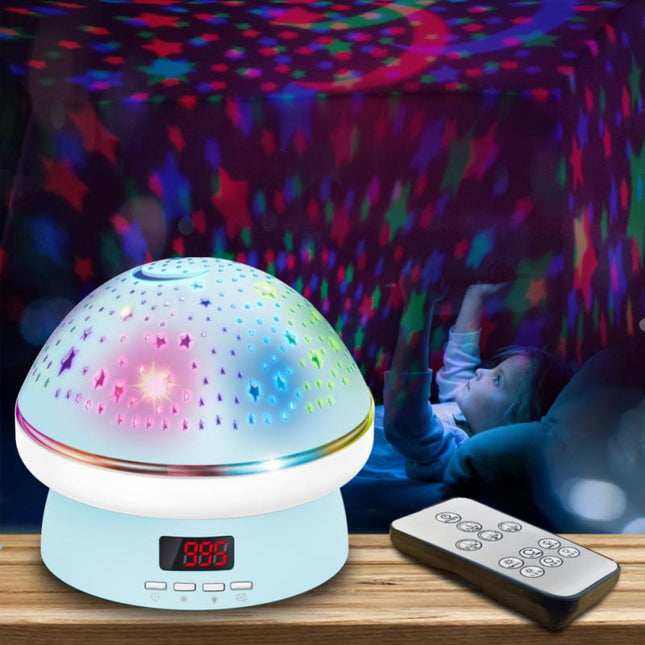 Paddenstoel nachtlamp met sterrenhemel projector