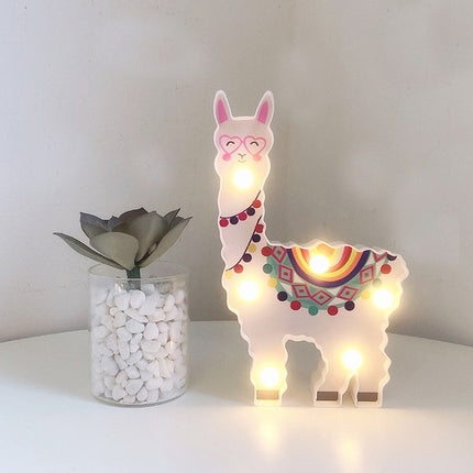 Lama wandlamp met LED voor kinderkamer