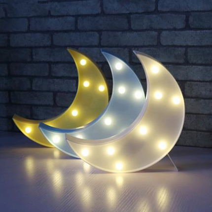 Decoratieve maan tafellamp met LED lampjes