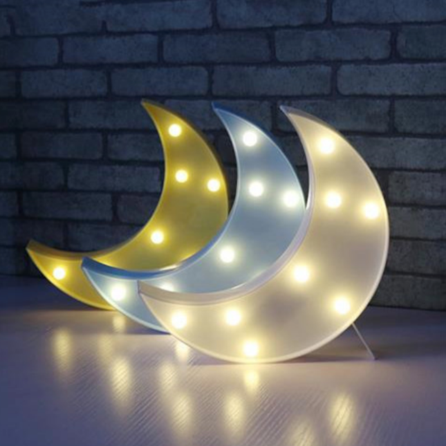 Decoratieve maan tafellamp met LED lampjes