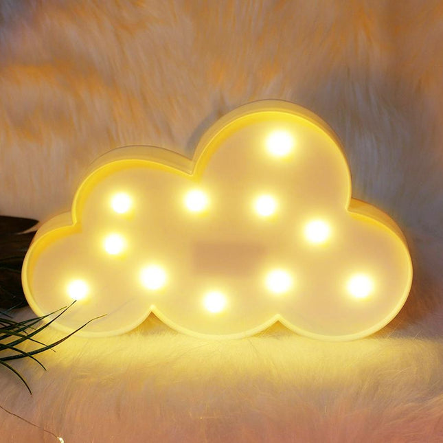 Decoratieve LED lamp in wolkvorm