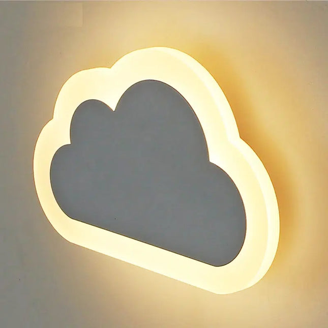Moderne acryl wandlamp in wolkvorm