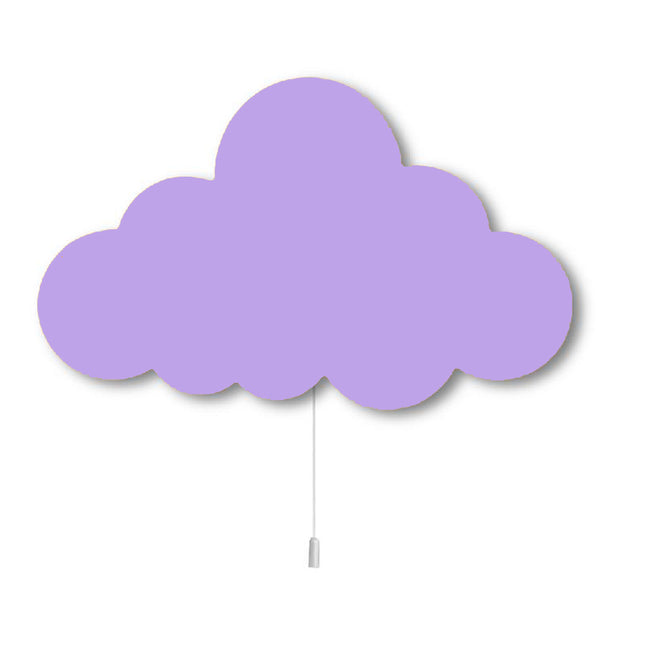 Houten wandlamp wolk voor kinderkamer