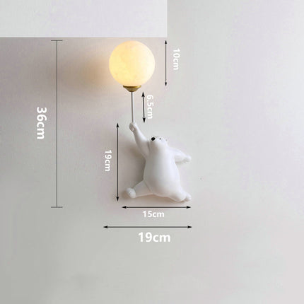 Wandlamp beertje met ballon voor kinderkamer