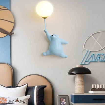 Wandlamp beertje met ballon voor kinderkamer