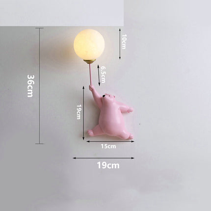 Wandlamp beertje met ballon voor kinderkamer