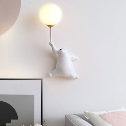 Wandlamp beertje met ballon voor kinderkamer