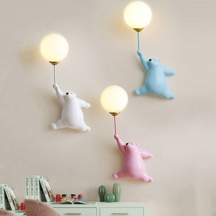 Wandlamp beertje met ballon voor kinderkamer