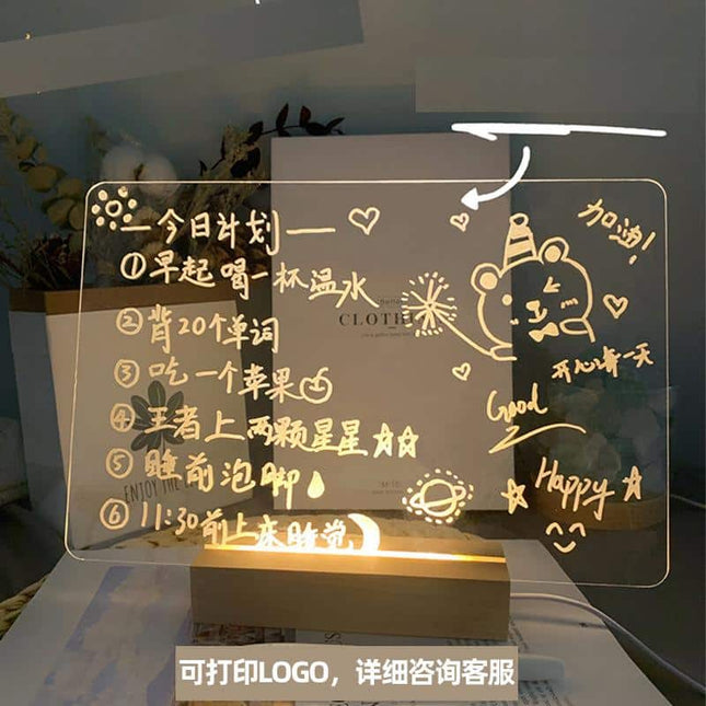 Verlicht LED notitiebord voor bureau