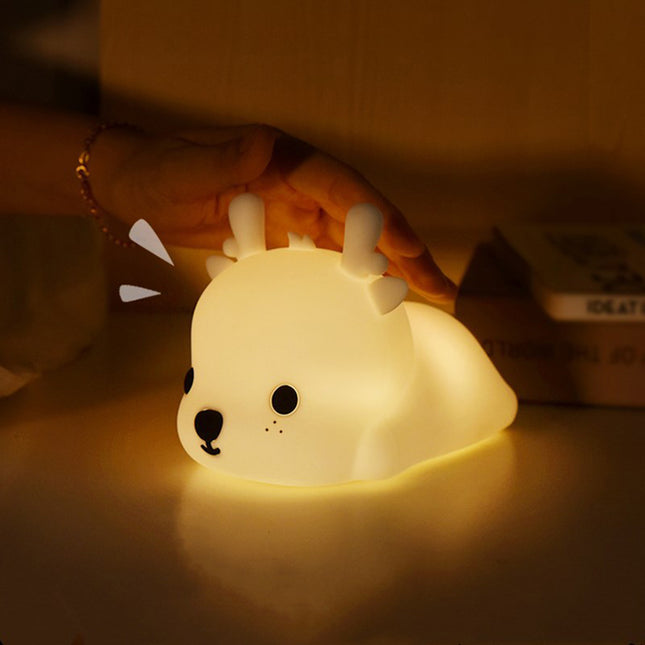Zacht siliconen hertje nachtlamp voor baby's