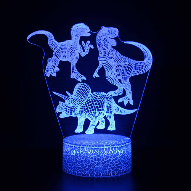 3D dinosaurus nachtlamp voor jongenskamer
