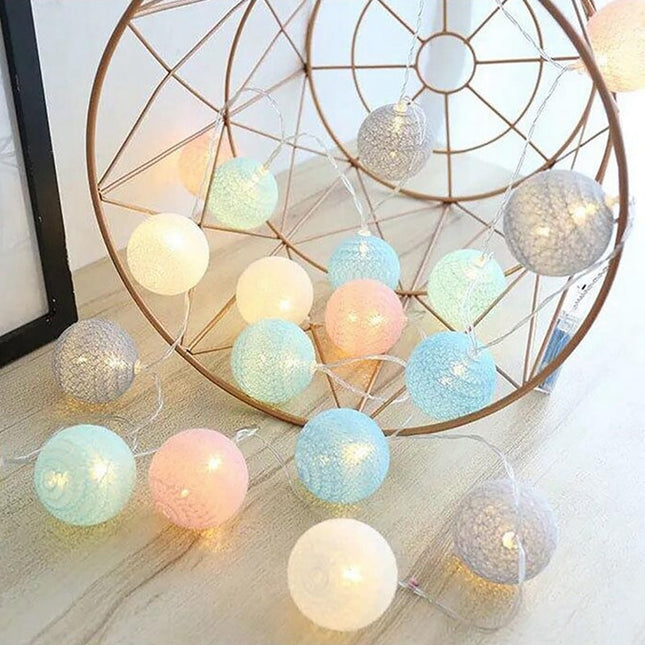 Cotton Ball LED Lichtslinger Decoratie