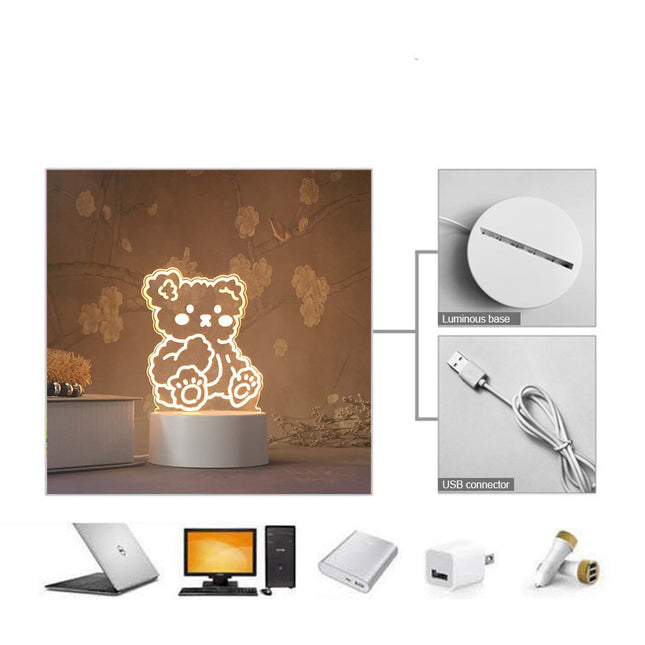 3D lamp beer met hartje