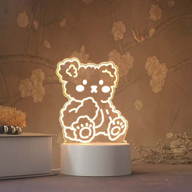 Leuke 3D teddybeer lamp decoratie